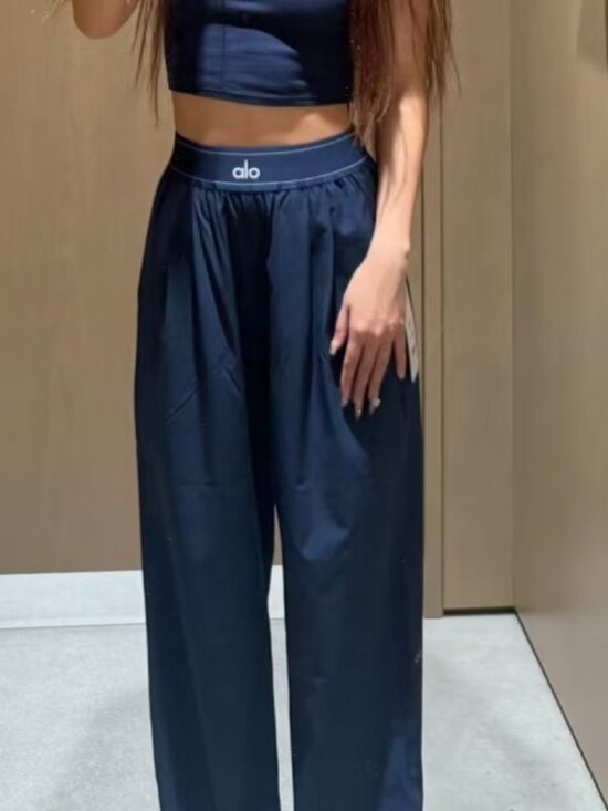 ALO Yoga Pants - Navy Blue🚁Regular30” Inseam ALO Yoga Suit Up Trouser Straight&Wide Versatile